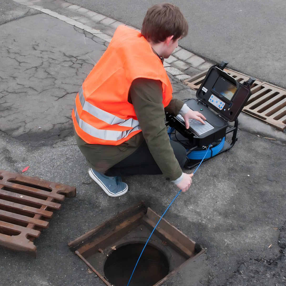 Caméra d’inspection canalisation - Écran LCD 10 pouces - Ø23 mm – 40 m – Sonde 512 Hz